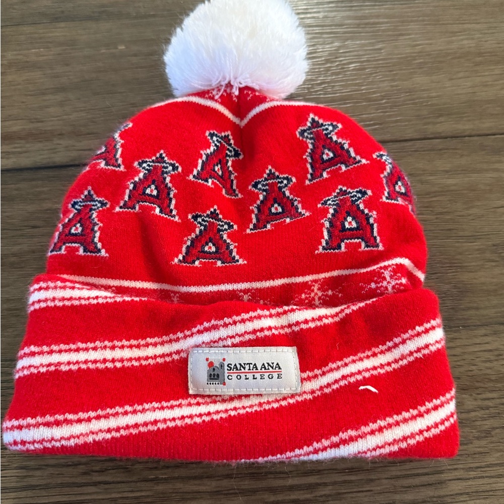 Kids Red Beanie angels baseball giveaway beanie